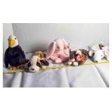 Beanie Baby; Bald Eagle, St. Bernard, Puppy