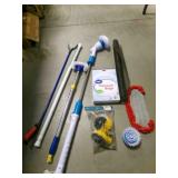 Scrubbing Brush, tension rod, grabber, Screening