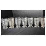 7 Manhattan Footed Clear Tumblers