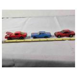 3 DIe-cast metal replica vehicles, sports cars