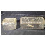 2 Glass Refrigerator Dishes w/lids