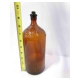 Amber Glass 32 oz Clorox Bottle rubber stopper