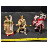 Papo figures; King & Queen, Knight