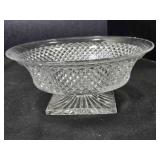 Diamond hobnail Pedestal Dish w/square base