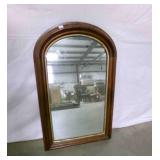 Wood Frame mirror w/ curved top-21" x 33"