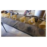 2 SETS OF 3 LAMPS, 30" WIDE