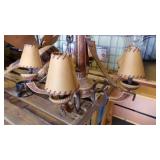 WESTERN DÉCOR CEILING LIGHTS, 4' WOODEN FAN