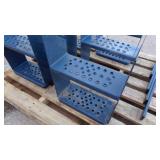 3- METAL STEPS, 14½ " WIDE 6" DEEP, 19" TALL