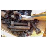 CRATE OF BOLTS, PIPE, SCREWS, PIPE CONNECTORS