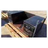 METAL DESK, 4 DRAWERS, WOOD TOP, 57" WIDE