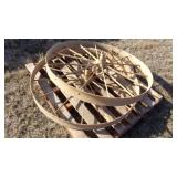 2-45" ANTIQUE IRON WHEELS