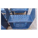 3- METAL STEPS, 14½ " WIDE 6" DEEP, 19" TALL