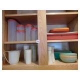 Tupperware, various (in cabinet)