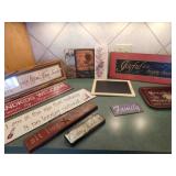 Decor of "Sayings", most are metal (8+)