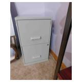 Two Drawer File Cabinet, gray
