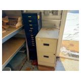 2 Drawer File Cabinet & Metal Organizer Cabinet