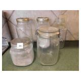 Glass Jars, Large (5)