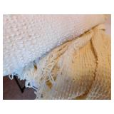 Chenille Bedspread, white with pattern