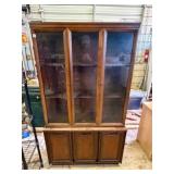 Wooden China Cabinet, glass doors