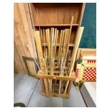 Assorted Dowel Rods & Organizer