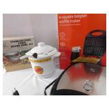 Waffle Maker, Metal Bowl Set, Salsa Server