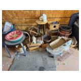Assorted Plant Stands, Pots, Baskets