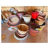Assorted pots, baskets and planters
