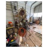 Metal Rack w/ assorted wiring and extension