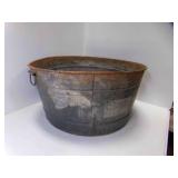 Vintage Galvanized Metal Wash Tub w/2 Handles