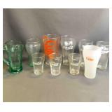 10 Coca-Cola Drinking Glasses 6oz.- 16oz. Sizes