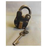 Antique-Style Cast Iron Padlock With Brass or Iron