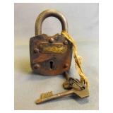 Antique-Style Cast Iron Padlock With Brass or Iron