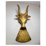 Vintage 9" Solid Brass Boot Jack Bull or Steer