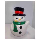 Vintage Teleflora Ceramic Snowman Cookie Jar