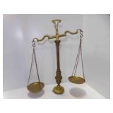 Vintage 27" Tall Brass & Metal Balance of Justice