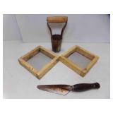 Garden Tools & 2 6ï¿½" Square Screened Sifter