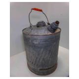 Vintage 5 Gallon Galvanized Metal Gas Can