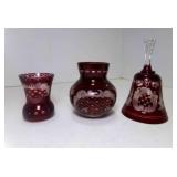 Vintage Egermann Bohemian Cranberry Ruby Cut to
