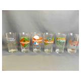 6 Budweiser Drinking Glasses - Some With