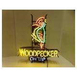Vintage Woodpecker Beer Neon Sign Powers ON