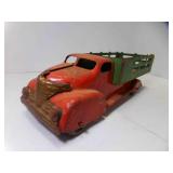OLD Pressed Steel Toy Truck Metal Tires & Original