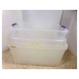 4 Clear See Through Storage Tubs NO LIDS