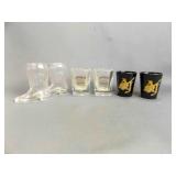 6 Unique Shot Glasses Two Jim Beam Cowboy Boot