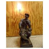 33" Tall Bronze Lamp - Grand Tour Style Bronze
