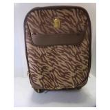 Beige & Brown Anne Klein Suitcase w/Rollers &