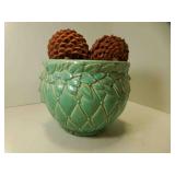 Vintage McCoy Pottery Jardiniere Planter Quilted