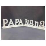 Heavy Metal Decorative Signs PAPA & Nana