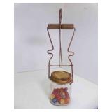 Antique Canning Jar Lifter Wooden Handle & Crackle