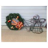 OLD Outdoor Christmas Dï¿½cor 2 Metal Bells w/Lights