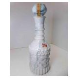 1972 Jim Beam White & Blue Marbled Glass Decanter